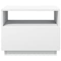 Miniatyrbild 7 av 10: Soffbord med LED vit 50x49x40 cm