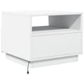 Miniatyrbild 9 av 10: Soffbord med LED vit 50x49x40 cm