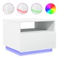 Miniatyrbild 2 av 10: Soffbord med LED vit 50x49x40 cm