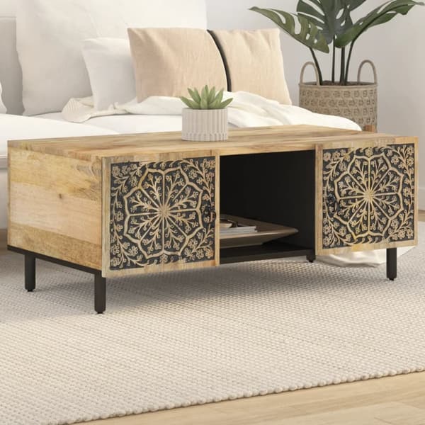 Soffbord 100x54x40 cm massivt mangoträ
