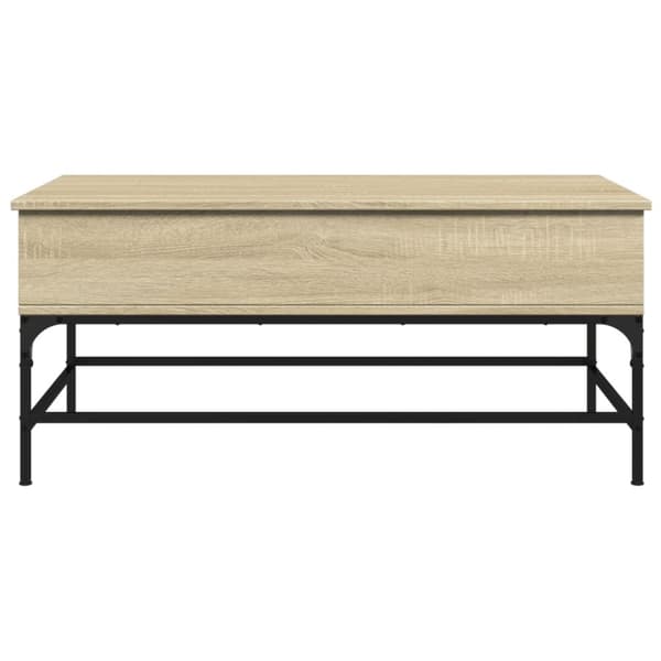 Soffbord sonoma-ek 100x50x45 cm konstruerat trä och metall
