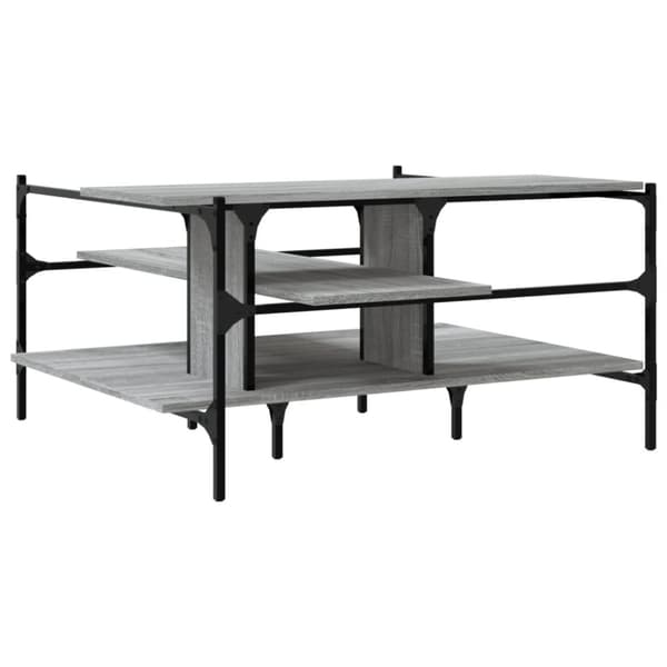 Sohvapöytä harmaa Sonoma 100x100x48,5 cm tekninen puu