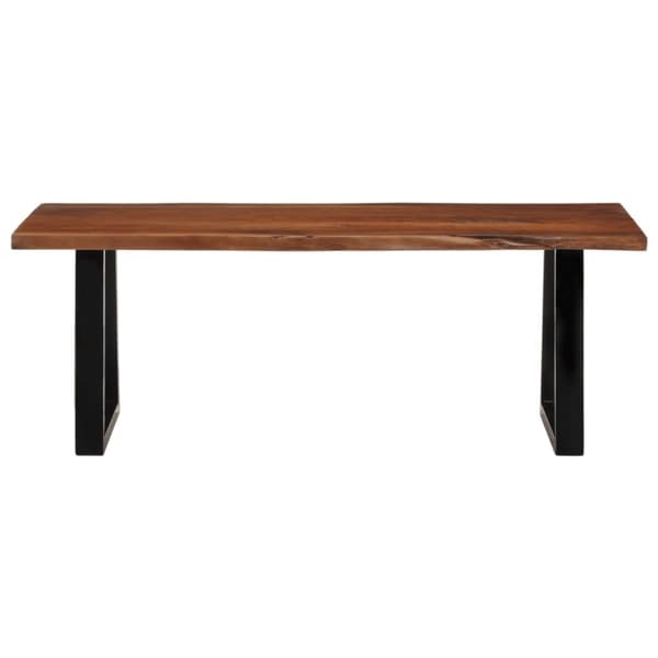 Sohvapöytä hunajanruskea 110x55x40 cm täysi akasiapuu