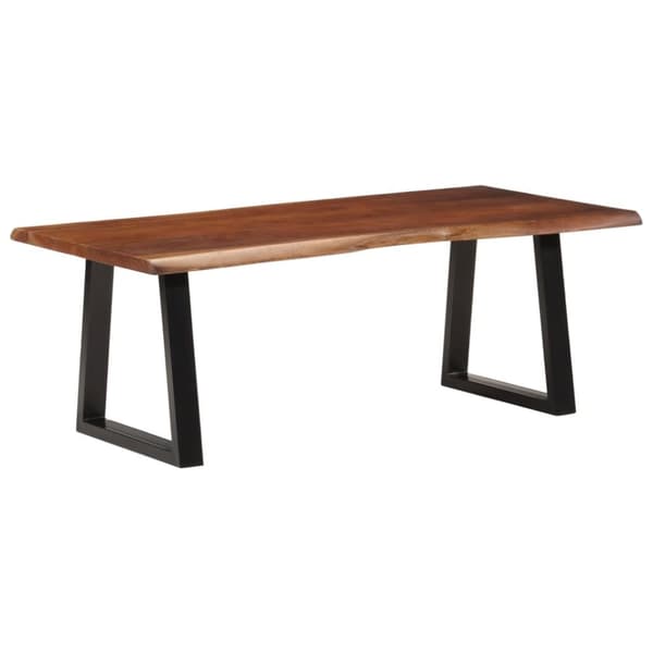 Sohvapöytä hunajanruskea 110x55x40 cm täysi akasiapuu
