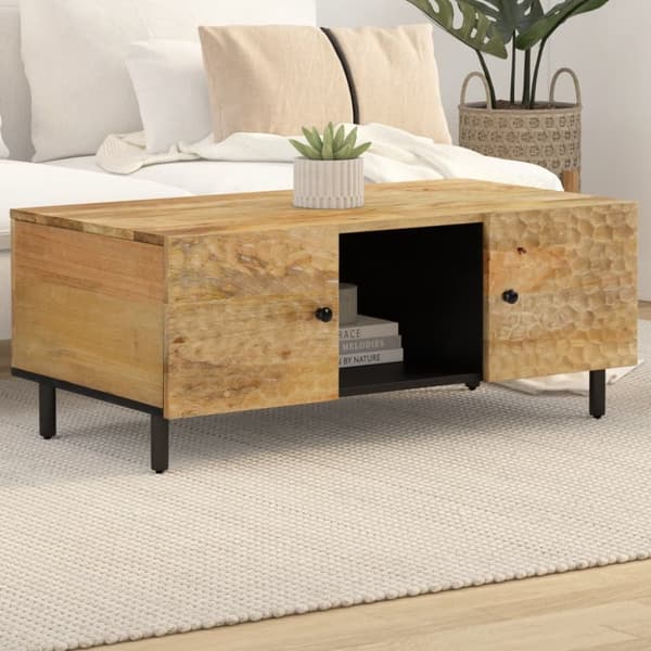 Soffbord 100x54x40 cm massivt mangoträ