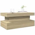 Miniatyrbild 6 av 10: Soffbord med LED sonoma-ek 90x50x40 cm