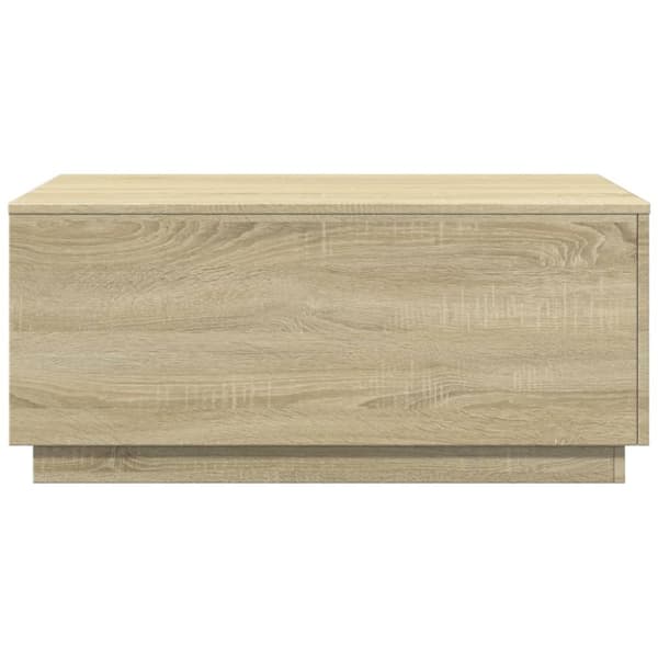 Soffbord med LED sonoma-ek 90x50x40 cm