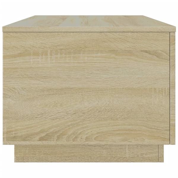 Soffbord med LED sonoma-ek 90x50x40 cm