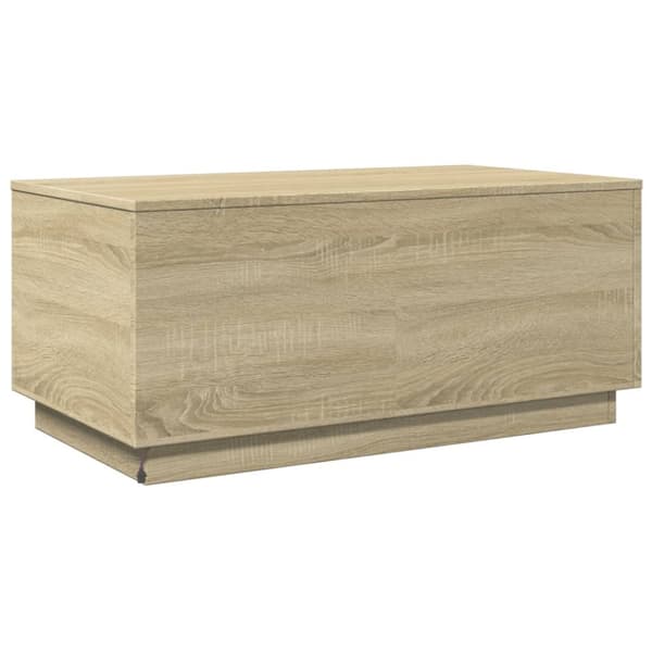 Soffbord med LED sonoma-ek 90x50x40 cm