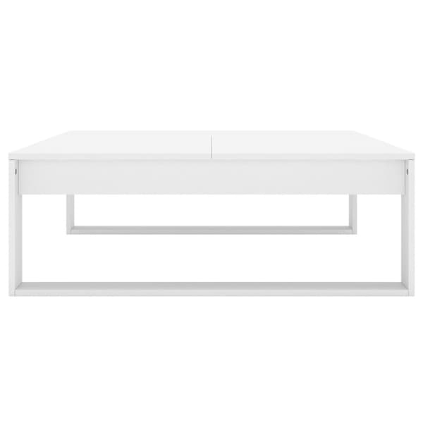 Soffbord vit 100x100x35 cm konstruerat trä