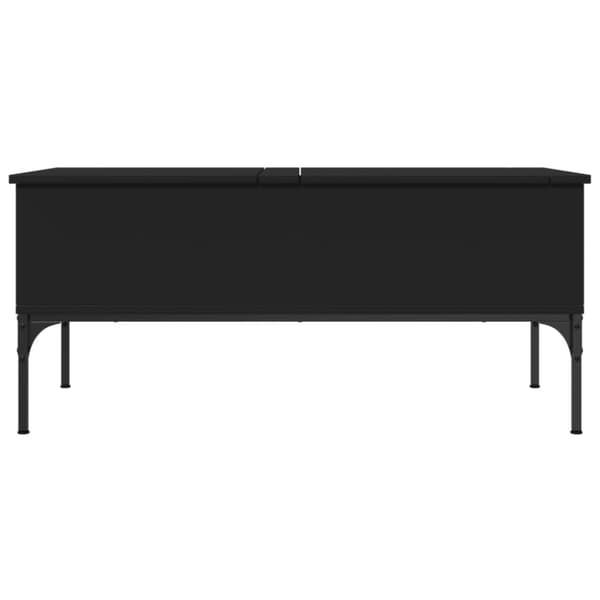 Soffbord svart 100x50x45 cm konstruerat trä och metall