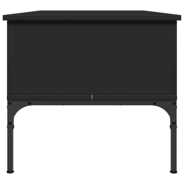 Soffbord svart 100x50x45 cm konstruerat trä och metall