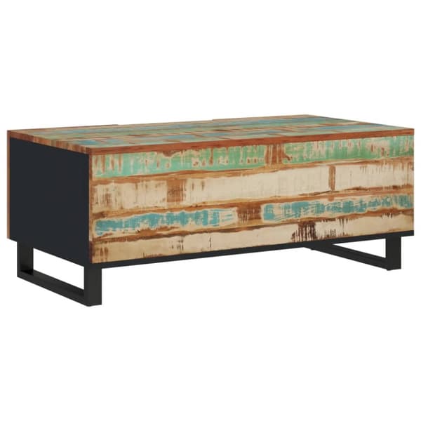 Soffbord 100x54x40 cm massivt återvunnet och konstruerat trä