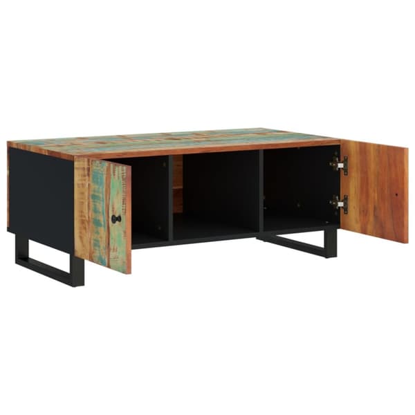 Soffbord 100x54x40 cm massivt återvunnet och konstruerat trä