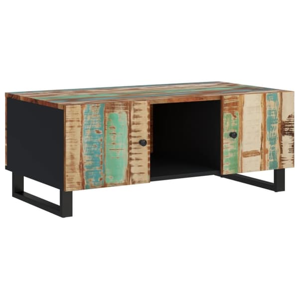 Soffbord 100x54x40 cm massivt återvunnet och konstruerat trä
