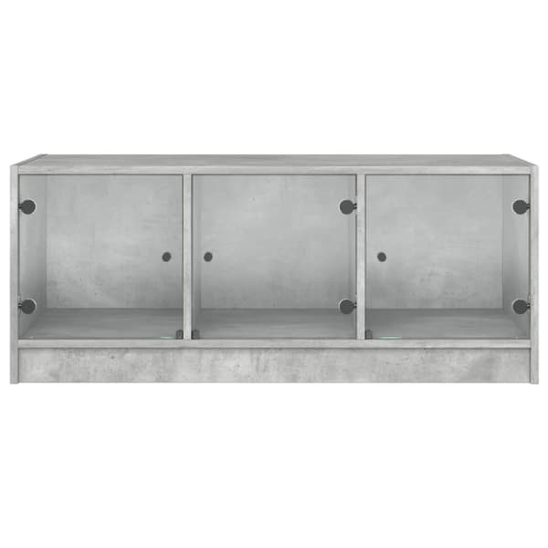 Sohvapöytä lasiovilla betoninharmaa 102x50x42 cm
