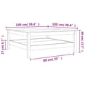 Miniatyrbild 10 av 10: Soffbord vaxbrun 100x100x40 cm massiv furu