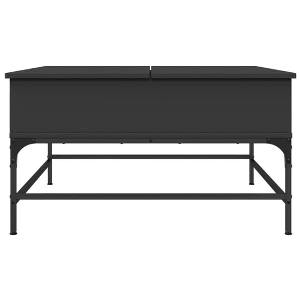 sofabord 80x80x45 cm konstrueret træ og metal sort