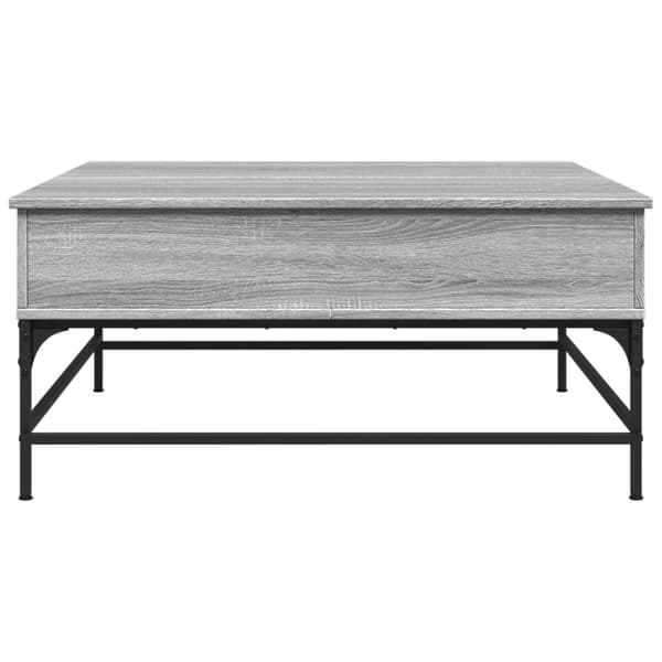 Soffbord grå sonoma 95x95x45 cm konstruerat trä och metall