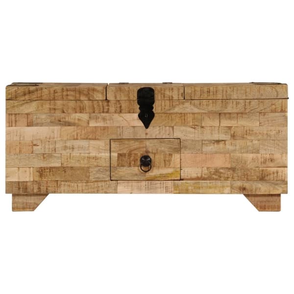 Soffbord massivt mangoträ 80x40x35 cm