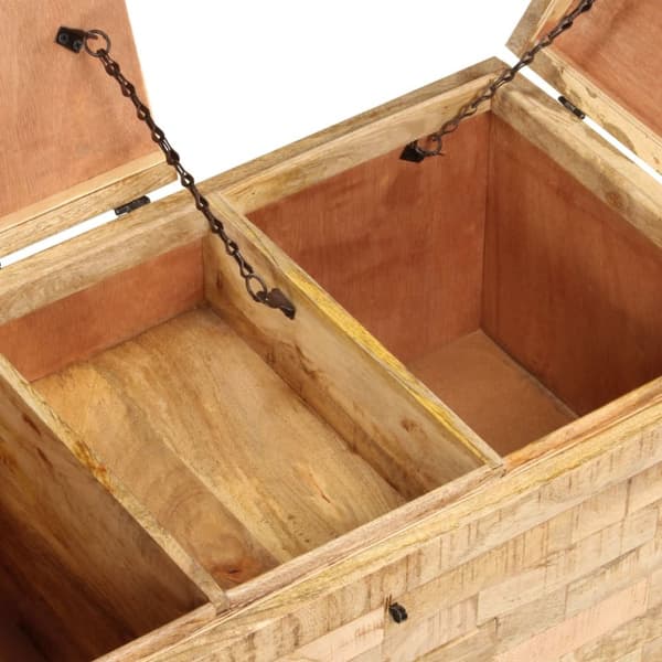 Soffbord massivt mangoträ 80x40x35 cm