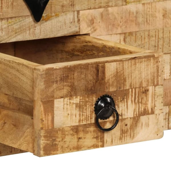 Soffbord massivt mangoträ 80x40x35 cm
