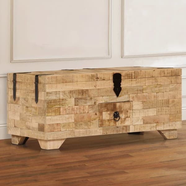 Soffbord massivt mangoträ 80x40x35 cm
