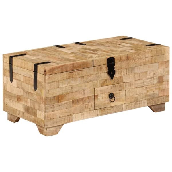 Soffbord massivt mangoträ 80x40x35 cm
