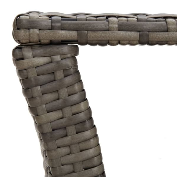 sofabord 100x50x40 cm polyrattan grå