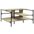Miniatyrbillede 2 af 10: sofabord 100x100x48,5 cm konstrueret træ sonoma-eg