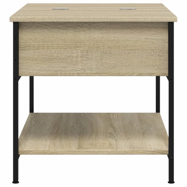 Soffbord sonoma-ek 70x50x50 cm konstruerat trä och metall