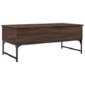 Miniatyrbillede 2 af 10: sofabord 100x50x40 cm konstrueret træ og metal brunt eg