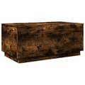 Miniatyrbillede 3 af 11: vidaXL sofabord med LED-lys 90x50x40 cm røget egetræsfarve