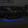 Miniatyrbillede 5 af 11: vidaXL sofabord med LED-lys 90x50x40 cm røget egetræsfarve