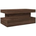 Miniatyrbild 3 av 11: vidaXL Soffbord med LED brun ek 90x50x40 cm