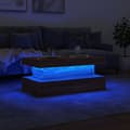 Miniatyrbild 5 av 11: vidaXL Soffbord med LED brun ek 90x50x40 cm