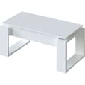 Miniatyrbild 3 av 6: Lyftbart soffbord - Vit melamin - L 105 x D 55 x H 45 cm NOVA