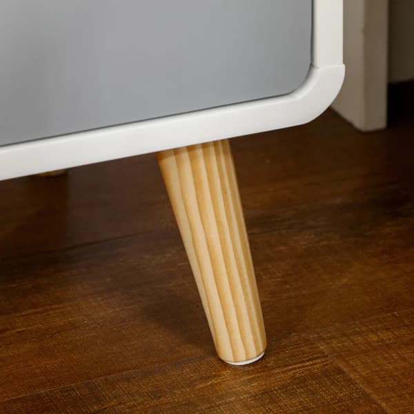 Rootz Sängbord - Nattduksbord - Skandinavisk Design - Stor låda - Vattentät färg - Vit - 40 x 38 x 58 cm