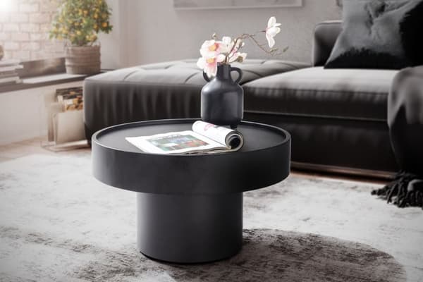 Rootz Modern Design -sohvapöytä - Pyöreä pöytä - Sienen muotoinen - Käsintehty - Liukumista estävät nupit - Korkeussäädettävät nupit - Jauhemaalattu r