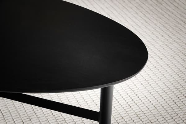 Rootz Modern Design Sofabord - Nyreformet bord - Stativstel - Håndlavet - Mangotræ - Sort - 86 cm x 50 cm x 37 cm - Tidløst udseende - Naturligt træko