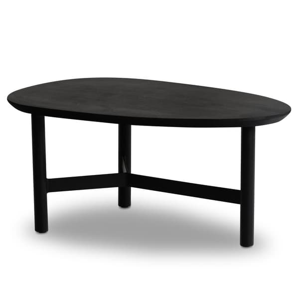 Rootz Modern Design Sofabord - Nyreformet bord - Stativstel - Håndlavet - Mangotræ - Sort - 86 cm x 50 cm x 37 cm - Tidløst udseende - Naturligt træko