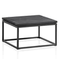 Miniatyrbillede 7 af 7: Rootz Modern Design Sofabord - Firkantet bord - Håndlavet - Mangotræ - Sort - Unik - Anti-Slip Nubs - 60cm x 60cm x 35cm