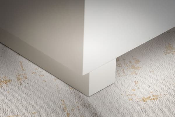 Rootz Elegant Sofabord - Kubebord - Højglans finish - Hvid - Fjernbetjeningsopbevaring - Alsidigt design - 60 cm x 60 cm x 35 cm