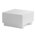 Miniatyrbillede 7 af 7: Rootz Elegant Sofabord - Kubebord - Højglans finish - Hvid - Fjernbetjeningsopbevaring - Alsidigt design - 60 cm x 60 cm x 35 cm