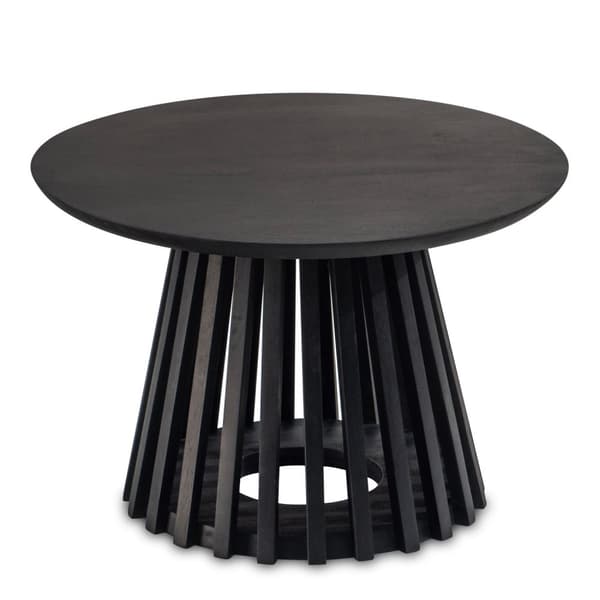 Rootz Modern Design Soffbord - Runt bord - Vardagsrumsbord - Handgjort - Mangoträ - Skyddslack - 60cm x 60cm x 41cm