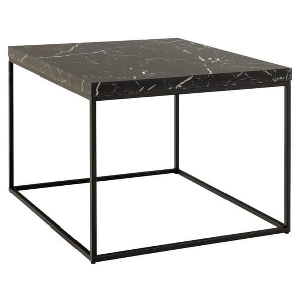 Barossa soffbord 60cm marmor look svart.