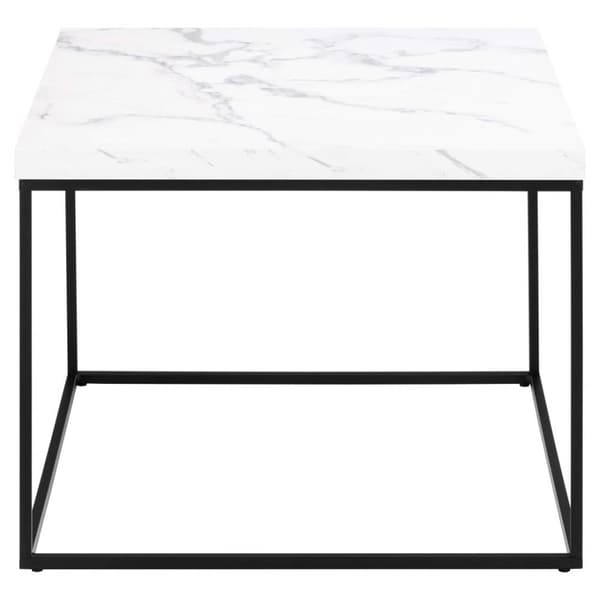 Barossa soffbord 60cm marmor look vit.