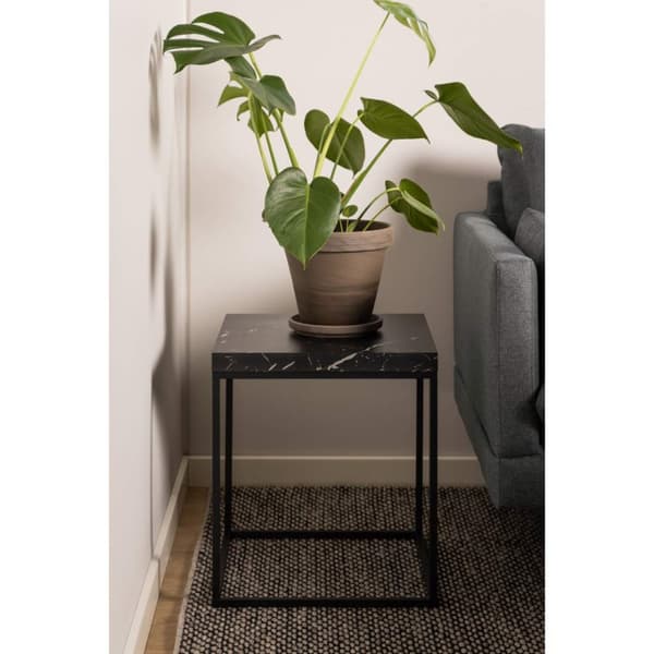 Barossa sofabord 40cm marmor dekor svart.