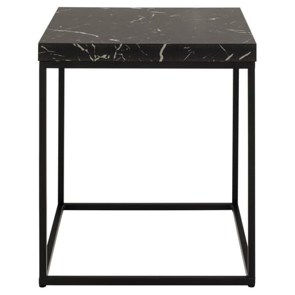 Barossa sofabord 40cm marmor dekor svart.