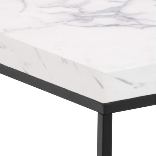 Barossa sofabord 40cm marmor dekor hvit.